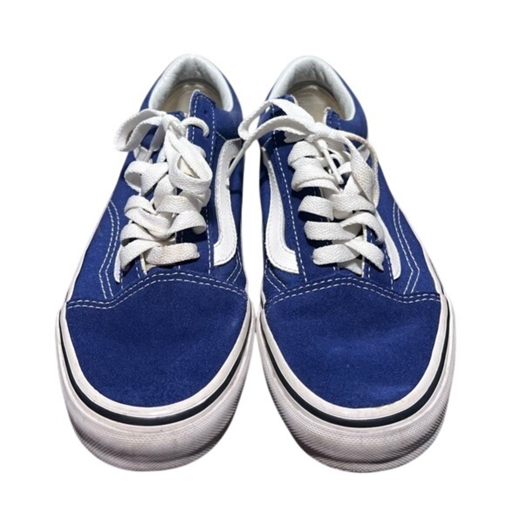Vans‎ Old Skool Blue White Suede Canvas Low Top Skate Shoes Mens 4.5 Womens 6
